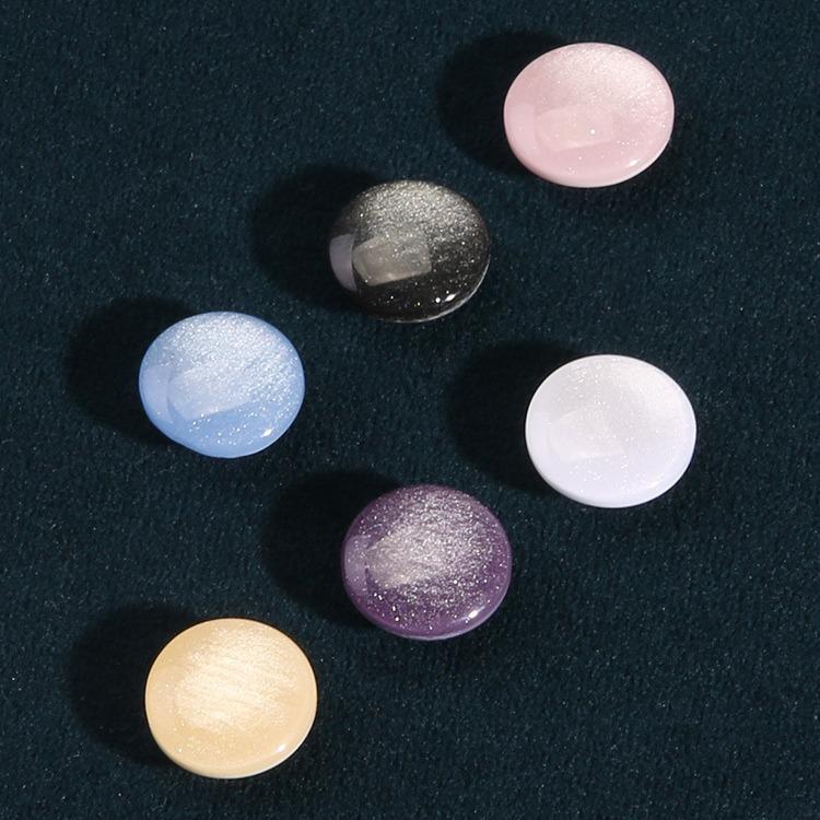 Harz Perlmutt Hemdknöpfe Damenbekleidung Oberteil Hemd Strickjacke Chiffonhemd Exquisite High-End Knöpfe Runde Knöpfe