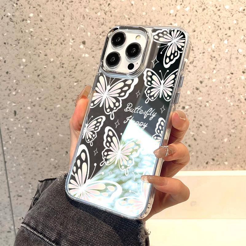 Mobile Phone Cases for iPhone 11 13 XR 15 Pro Max 12 14 Pro Max Case iPhone 16 XS Max Mirror Protective Case Mirror Exquisite Cartoon Waterproof