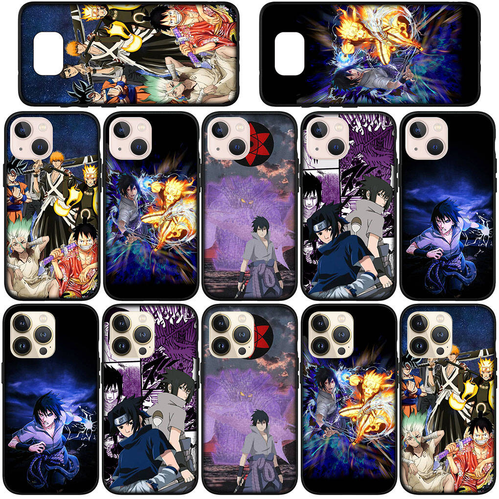 Phone Case for iPhone 17 15 16 Plus Redmi Note 14 12 11 13 Pro Max Huawei P30 P20 Lite OPPO A60 A40 A80 A18 A16 A54 Cartoon Naruto Uchiha Sasuke Cover