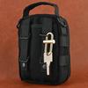 Brass Handmade Luban Lock Keychain with Quick Release Buckle and Waist Hanger.