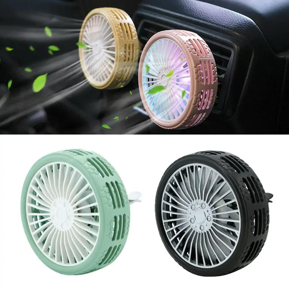 1 Stück Auto Beleuchtung LED Luftauslass Lüfter Zubehör Multifunktions Mini USB Kühlung Auto Umwälzpumpe 3 Geschwindigkeiten Elektrisches Gerät