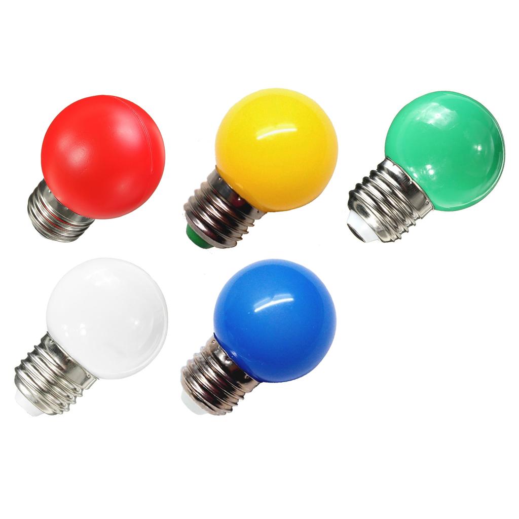 Colored Bulbs LED 2W E27 G45 Lighting Bulb for Party Lighting,Outdoor Patio Party Christmas,LED Coloured GolfBall Bulb Orange
