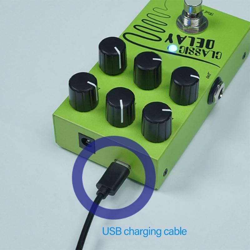 Small Delay Effect Pedal Guitar Amplifier Simulation Pedal Distortion Pedal for Guitarists and Music Creators