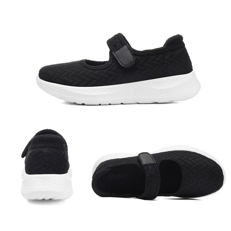 Spring walking shoes for women, middle-aged and old, Velcro, lightweight mother shoes, outdoor non-slip flat shoes for women
