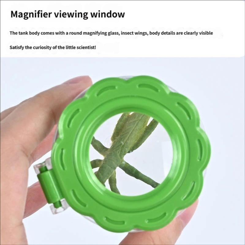 4Pcs Insect Observation Box With Magnifying Lid And Tweezer For Kids Science Exploration Outdoor Exploration