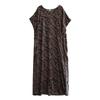 Summer Women's Plus Size Dress Casual Retro Bohemian Cotton and Linen Foreign Trade Beach Dress Women