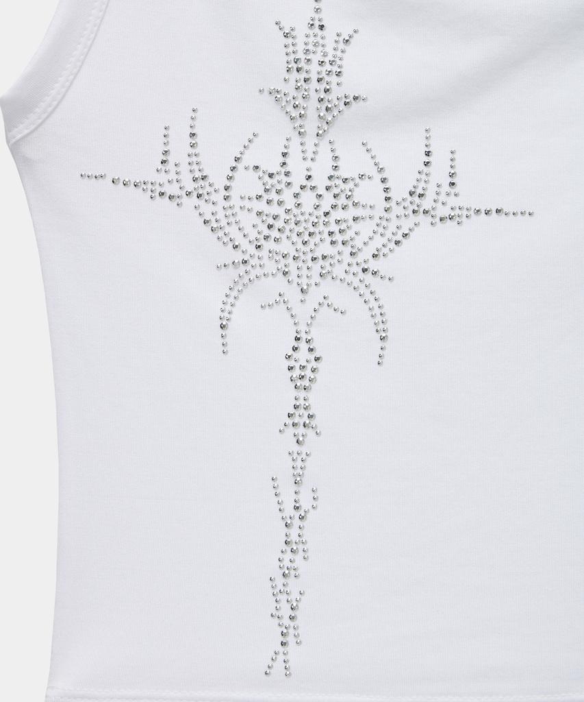 ETRE AU SOMMET Cross Hotfix Backless Sleeve (White)