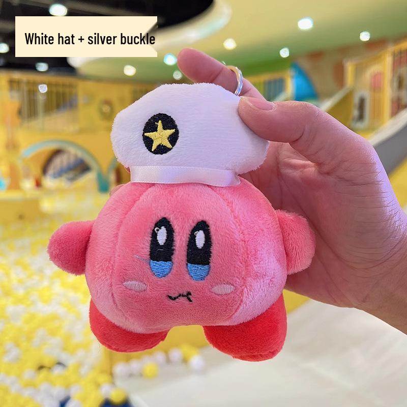 Kirby of the Stars Backpack Pendant and Keychain: Cute Cartoon Plush Doll Charm