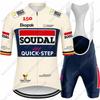 Team Soudal-Quick-Step  Cycling Jersey Set Italy Tour Cycling Clothing Men Road Bike Shirt Suit Bicycle Bib Shorts MTB Wear