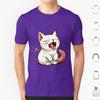 Aaahhhhh Gähnende Katze T-Shirt 6XL Baumwolle Cooles T-Shirt Niedliche Katzenillustration Cartoon-Katzen-Design Miauzende Katze Kunst Verspielte Katze