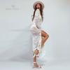 New Arrivals Sexy Beach Cover Up Crochet Women Swimwear Rash Guard Beach Kaftan Wrap Dress