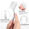 Multipurpose Clear Handle Nail A rt Brush Nail Hand Scrubbing Cleaning Brush Soft Remove Dust Cleaner Manicure And Pedicure Tool