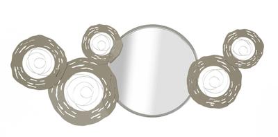 Panneau mural en fer Hop avec miroir cm 106 x 3,8 x 48