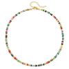 Geometric Style Statement Necklace With Natural Gemstone Beads For Women