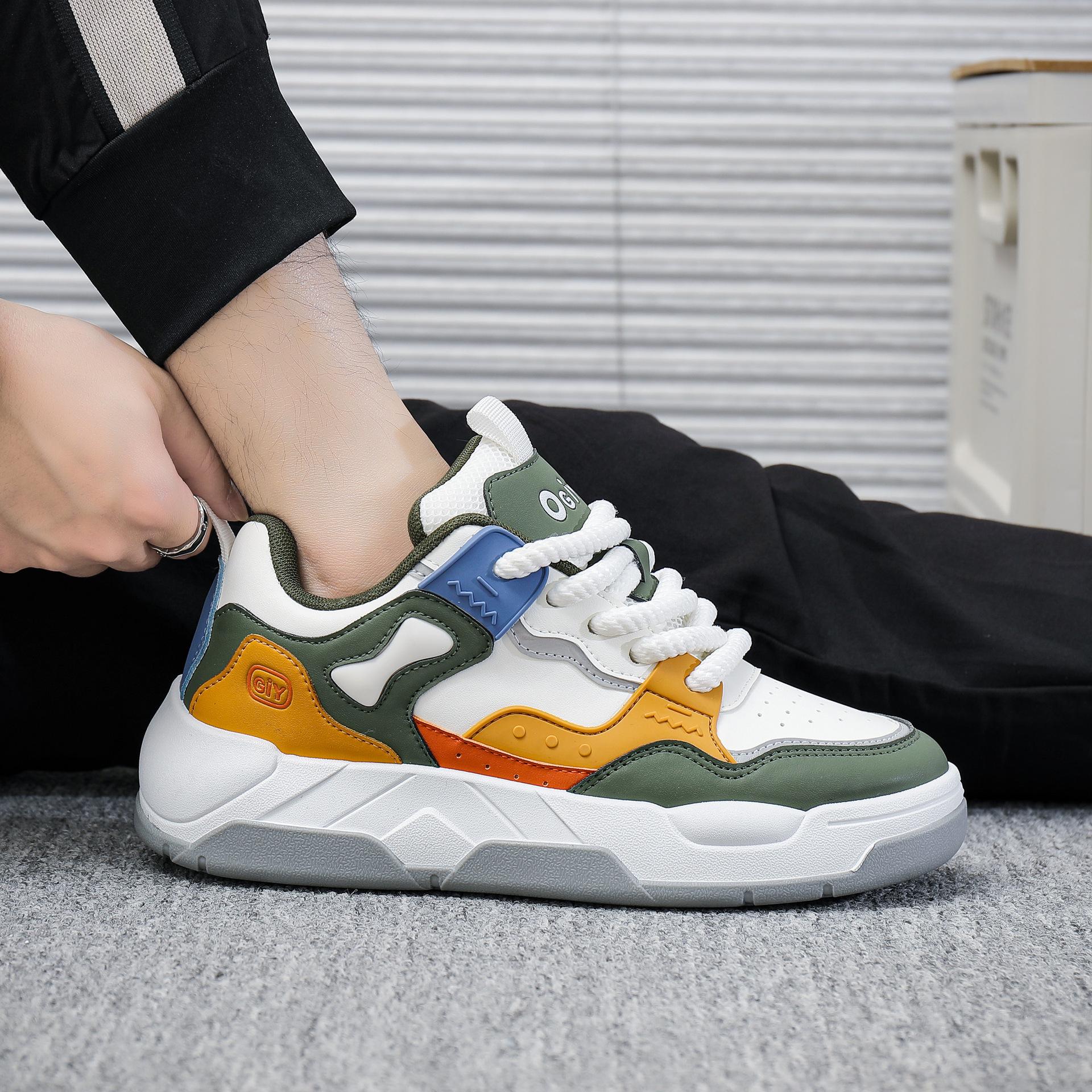 

Men s shoes spring and summer new bread shoes casual light and comfortable sports shoes trend student versatile fashion dad shoes 45 армія зелений колір