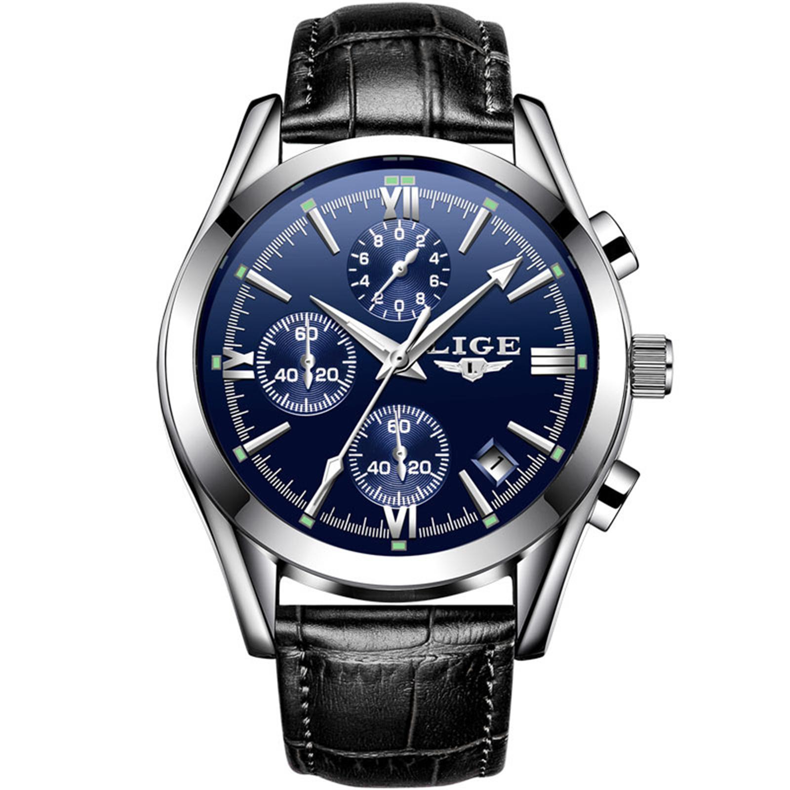 

Мужские водонепроницаемые светящиеся наручные часы-будильник для бега One Size