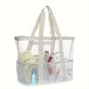 Mesh beach bag extra large capacity beach toy storage perfect for the beach and sea