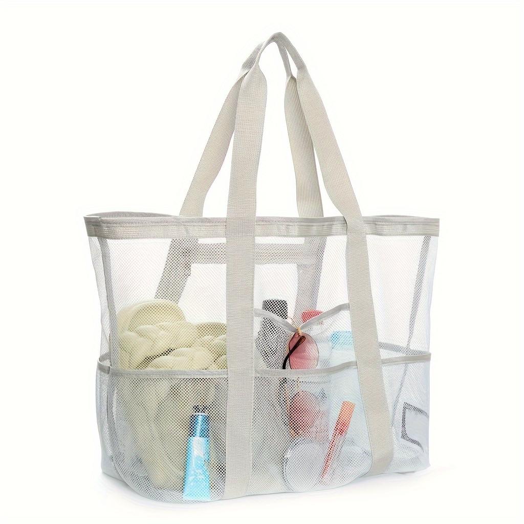Mesh beach bag extra large capacity beach toy storage perfect for the beach and sea