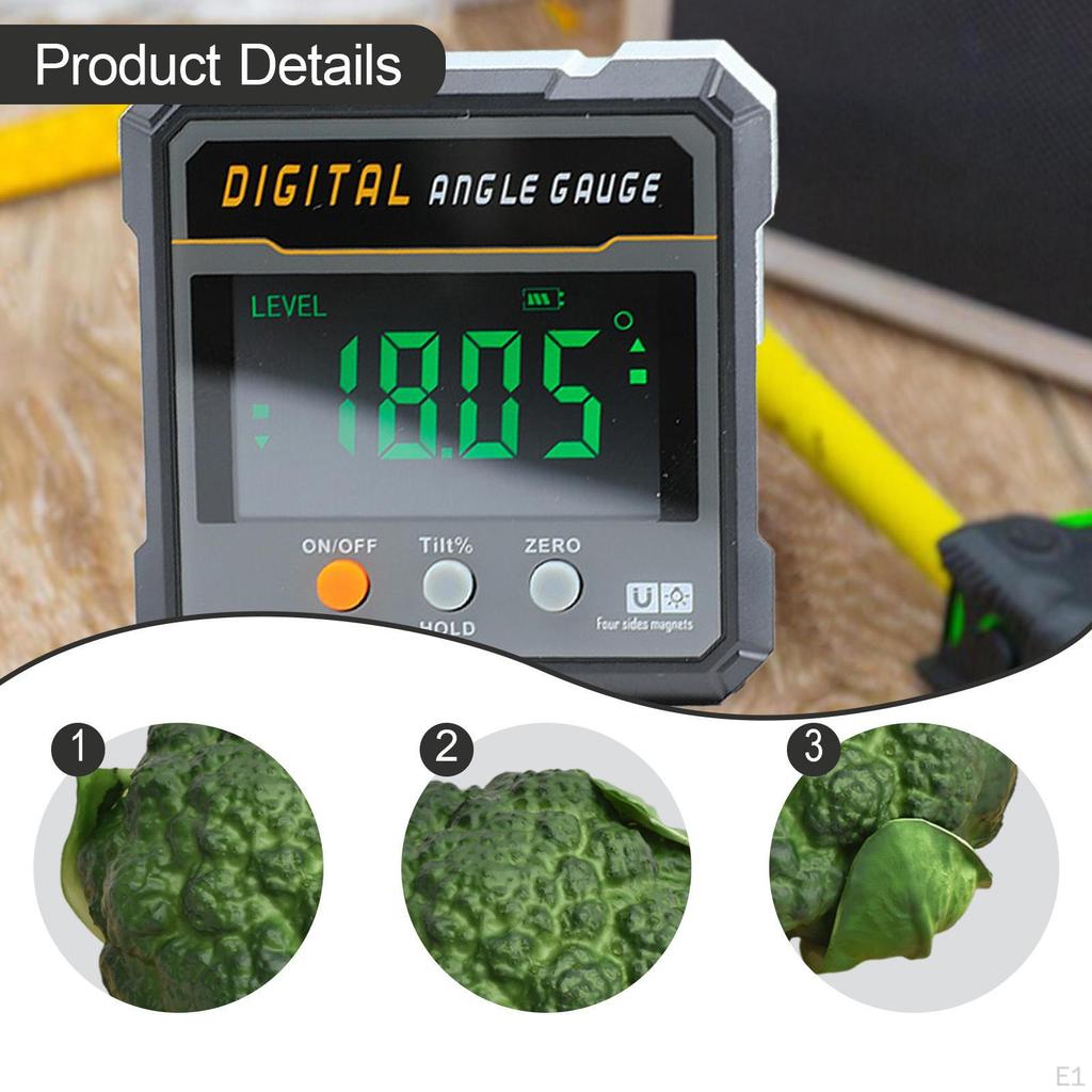 Digital Inclinometer Angle Gauge Display Construction Waterproof Measurement High
