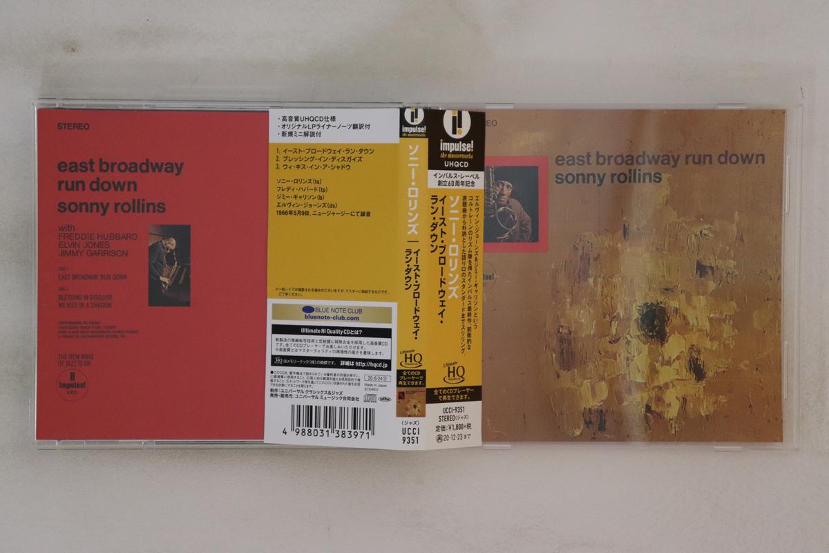 

CD SONNY ROLLINS - East Broadway Run Down UCCI9351 IMPULSE 2020 Japan Obi Jazz Used