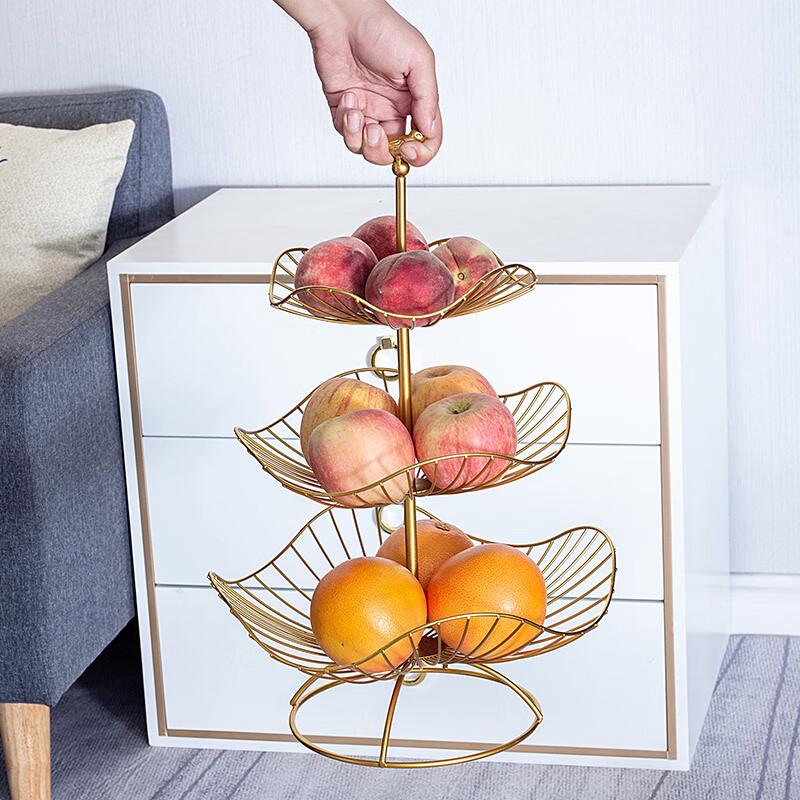Nordic Style Three-Tier Metal Fruit Plate