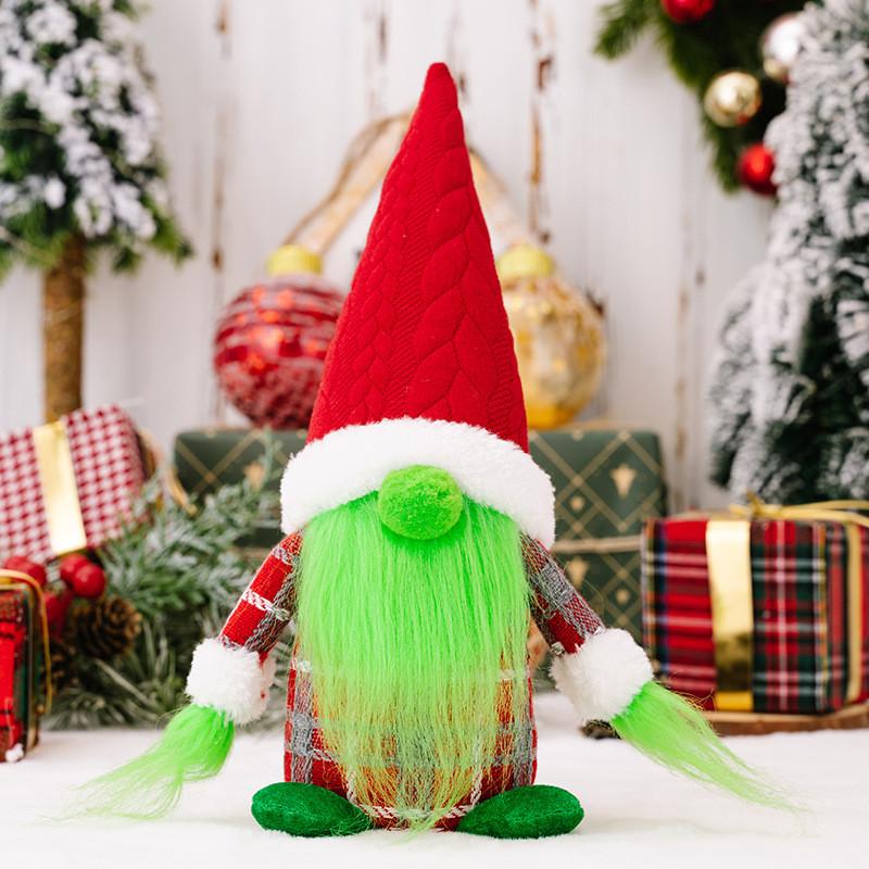 

With New Doll Green Hair Adorable Christmas Decoration For Holiday Cheer Green Monster Male