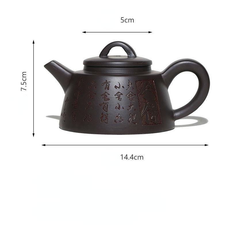 Yixing Raw Ore Purple Sand Pot Traditional Pattern Purple Clay Teapot Handmade Kettle Tea Pot Kung Fu Teaware