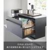 Yamazaki Tower 1858 Bread Case, Drawer-Type, 2-Tier, Black, Dimensions: Approx. 45cm W X 34.5cm D X 29.5cm H