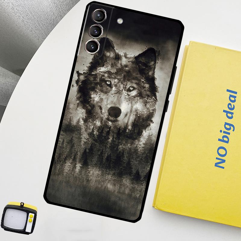 Wolf Phone Case For Samsung Galaxy S25 S24 Ultra S20 S21 S22 S23 Plus S9 S10 S24 FE S25 FE Cover
