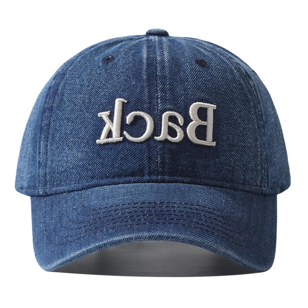 

New High Quality Vintage Washed Denim Baseball Cap Women Men Embroidery Letter Large Size 62Cm High Top Outdoor Dad Hat Adjustable