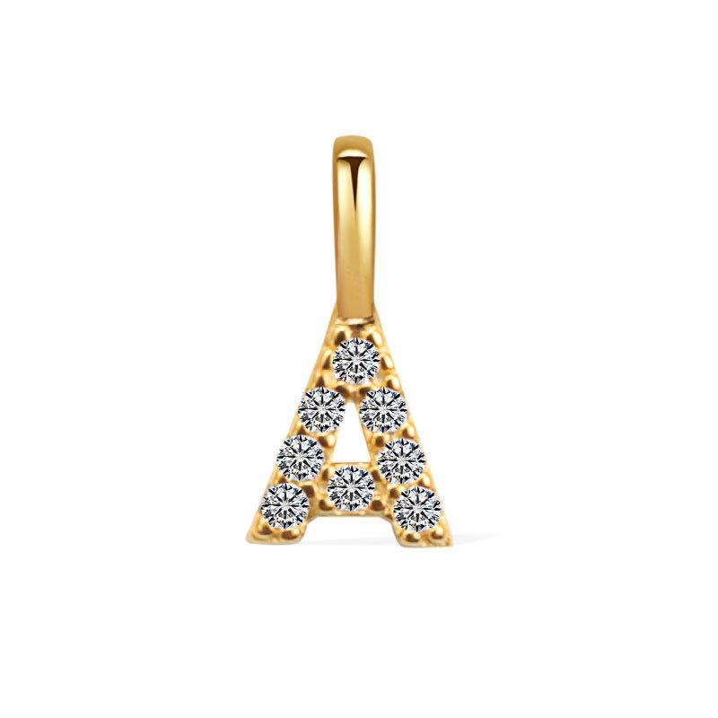 Minimalist Rhinestone Letter Pendant 26 Alphabet Charms For DIY Necklace Bracelet Personalized Jewelry Accessory