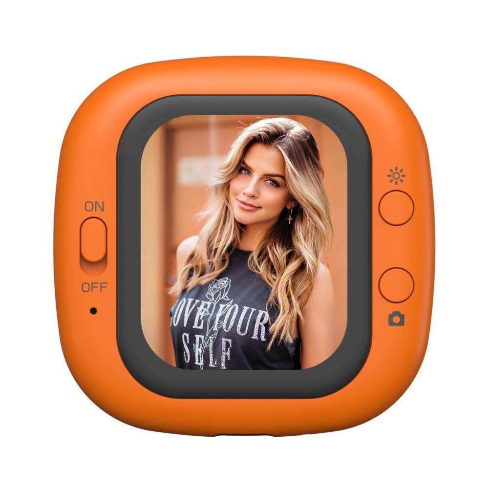 

Magnetic Mobile Phone Rear Camera Selfie Monitor Wired Mini Mount Vlog Phone Rear Camera Selfie For Mobile Phone помаранчевий