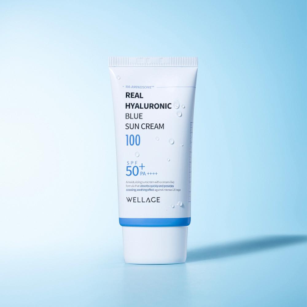 Wellage Real Hyaluronic Blue Sunscreen 50ml Spf50+ Pa++++ NONE