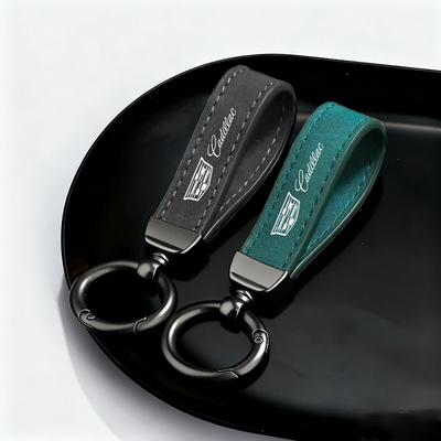 For Escalade CTS ATS SRX Deville BLS XT4 XT5 XT6 STS XTS SLR XLR CT4 CT5 CT6 Suede Car Strap Keychain Key Accessories
