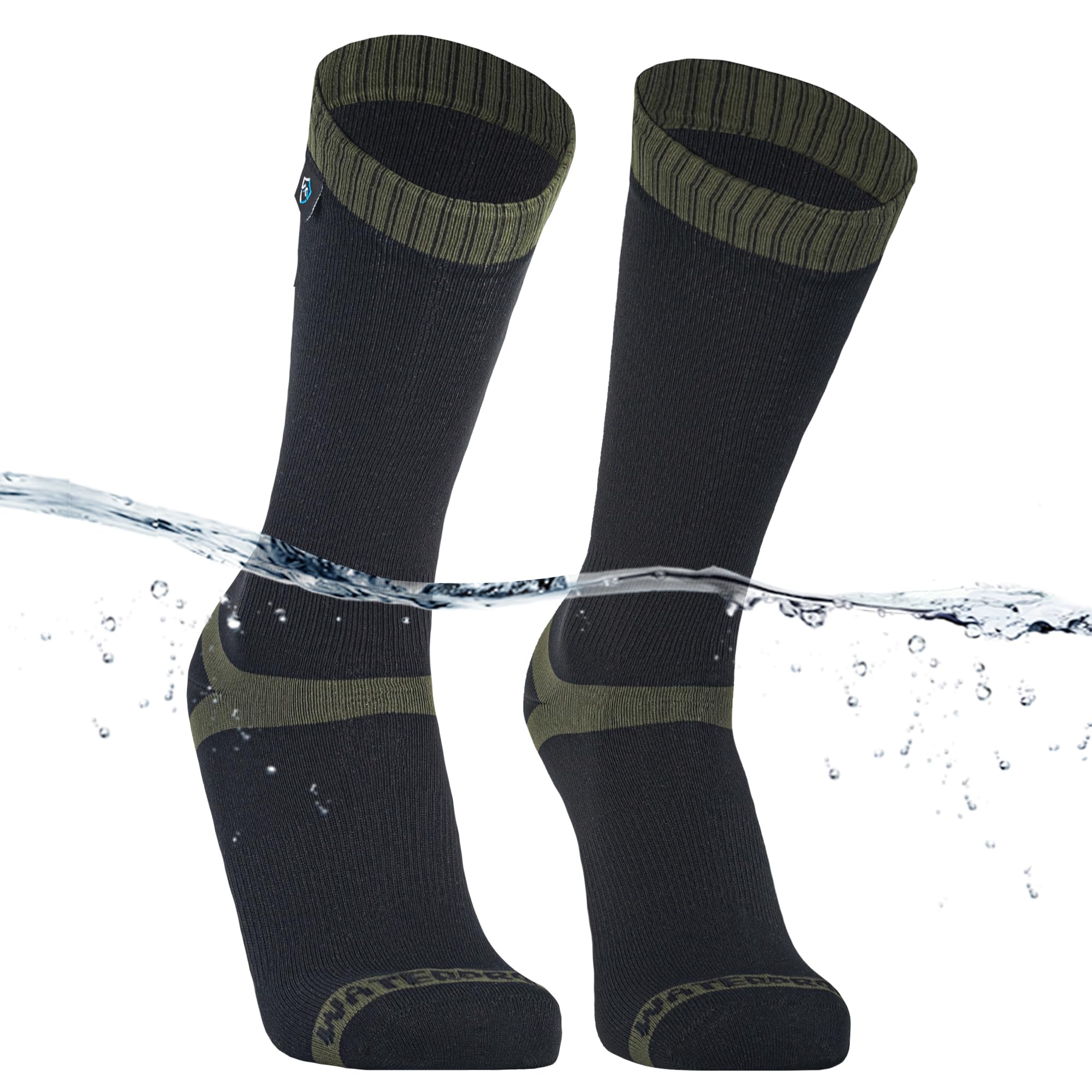 

Водонепроницаемые дышащие носки DexShell Trekking Socks DS636 Olive Green Stripe S