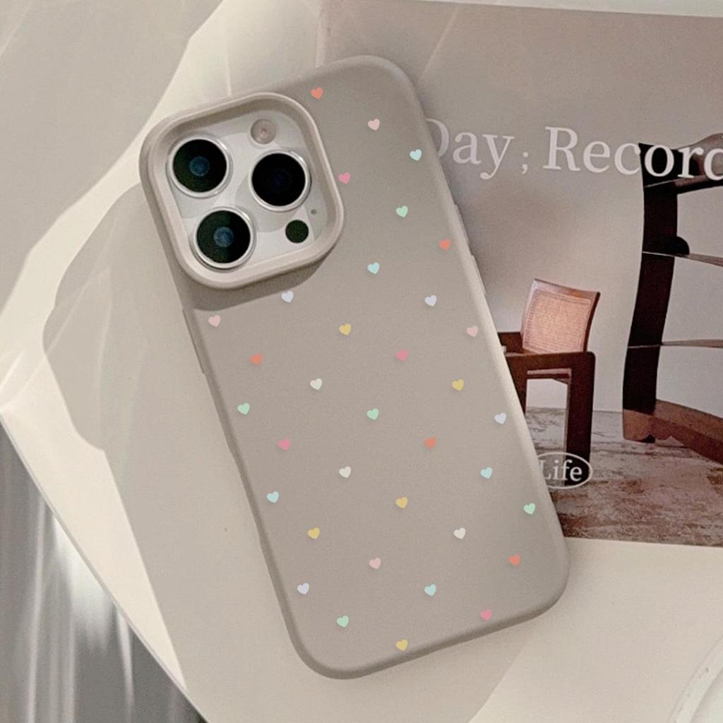 Colorful small heart-shaped phone case suitable for Apple phones