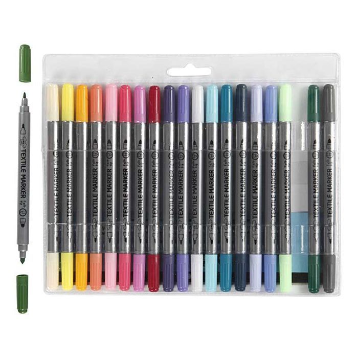 Textile Markers - Multicolor - 20 Pcs