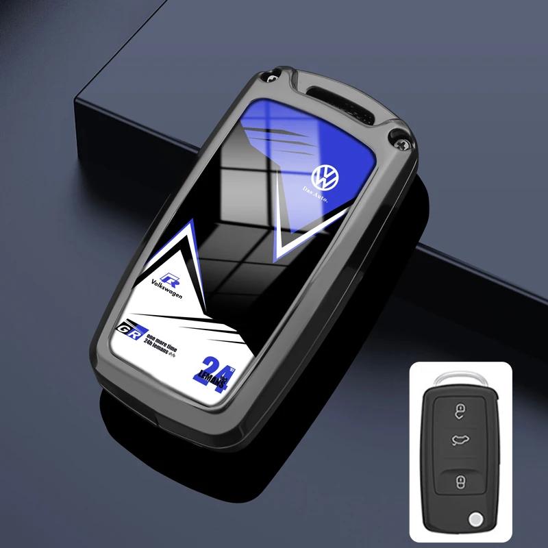 2025 Hot 3 Buttons Zinc Alloy Car Key Case Cover Shell For Volkswagen VW Polo Tiguan Golf Jetta Beetle Eos Scirocco Up Transport