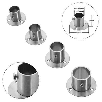 Polished Thicken Stainless Steel Flange Connection Spare Part Wall Anchor Wall Flange Replacement Household Hardware Accessories