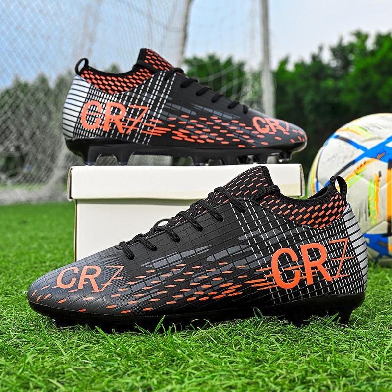 Cr7 Fußballschuhe Niedrig geschnittene Trainingsschuhe Herren Damen Lange Stollen Professionelle Wettkampf- und Trainingsschuhe
