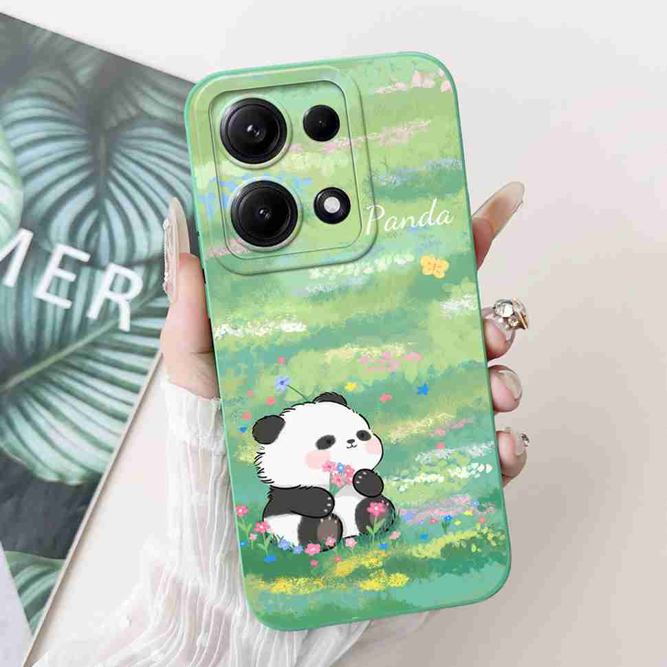 Simple Silicone Case For Redmi Note14s 4G Capa Lovely Panda Rabbit Shockproof Back Cover For Xiaomi Redmi Note 14S Phone Shell