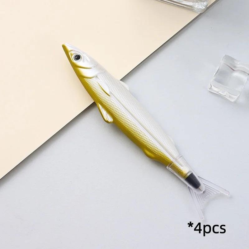 4pcs Cute Kawaii Sea Fish Stationery Creative Ballpoint Pen Office School Supply Novelty Funny Lovely Pens