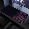 Dark Background Purple Flower Large Extended Mouse Pad Non Slip Rubber Desk Mat For Gaming Laptop Keyboard Office Desktop Decor