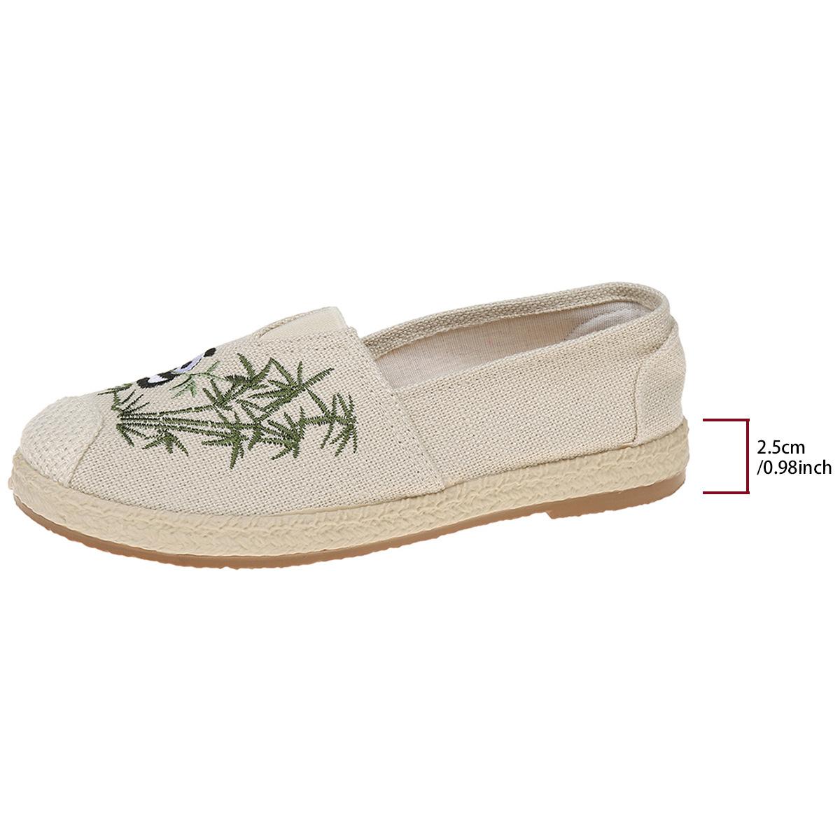 

Summer straw fisherman shoes women s lace hollowed out one pedal flat lazy shoes casual linen single shoes 41