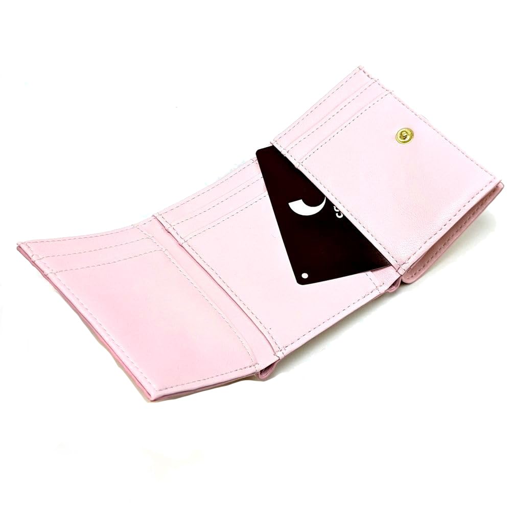 Karukuru Stained Glass Mini Wallet for Women, FRS-EN008, Pink