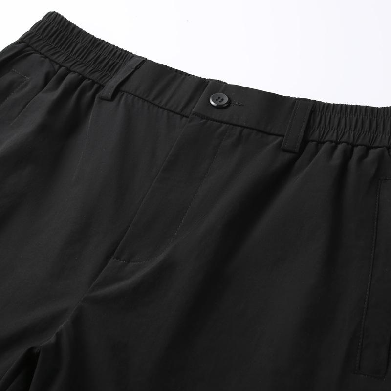 Leichte Sommer-Viertelhose für Herren, Shorts aus echter Eisseide, Freizeithose, schnelltrocknende, atmungsaktive Hose mittlerer Länge, lockere Laufhose in Übergröße