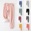 Womens Warm Sweat Pants With Ultra Soft Sherpa Lined Faux Fleece For Cold Weather