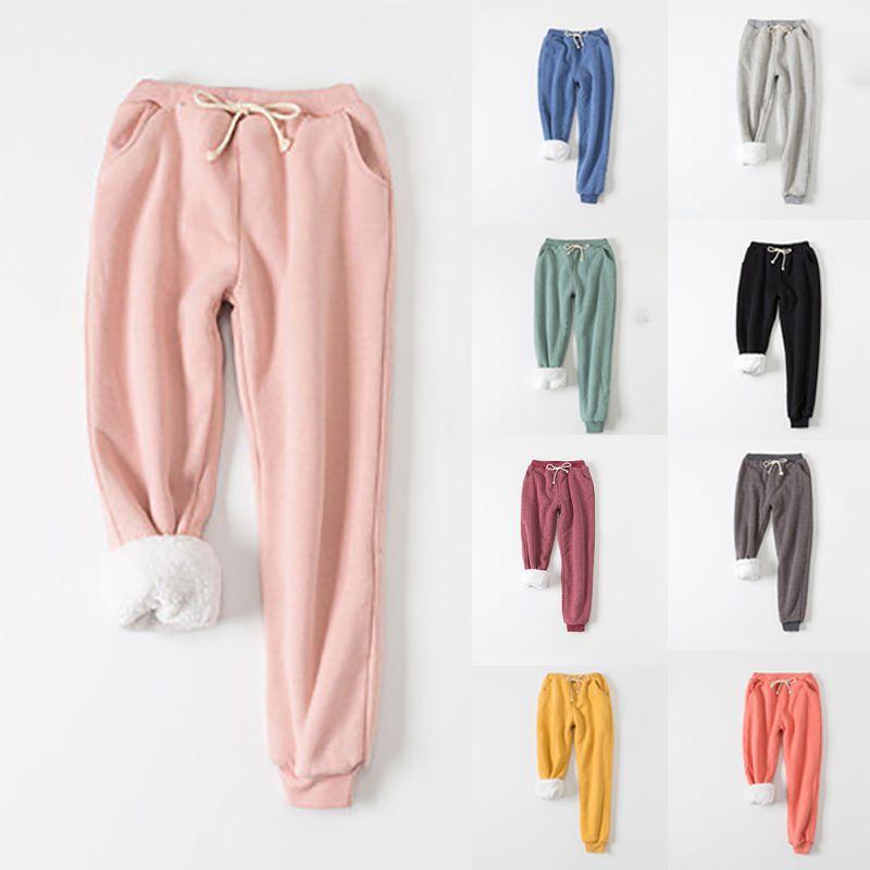Womens Warm Sweat Pants With Ultra Soft Sherpa Lined Faux Fleece For Cold Weather