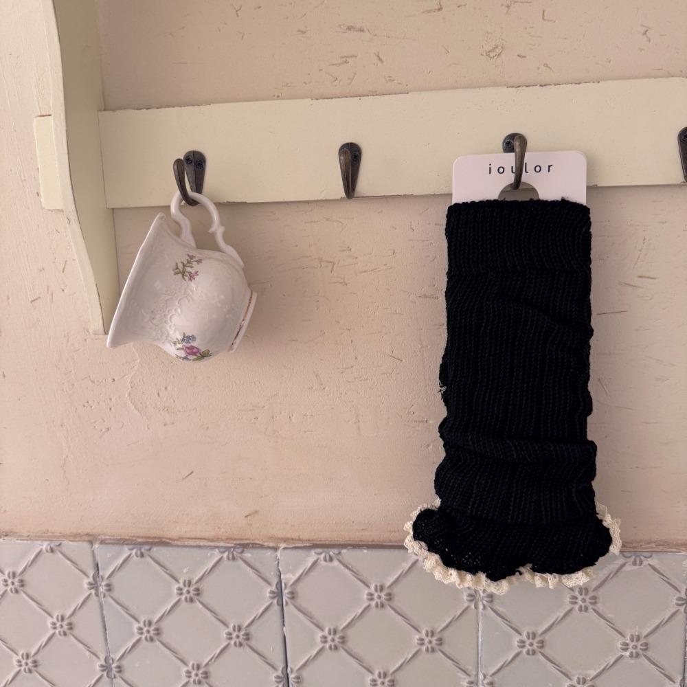 Y2K Pletené návleky na nohy Jednobarevné Dlouhé podkolenky Sladké ponožky do bot Podzim a Zima