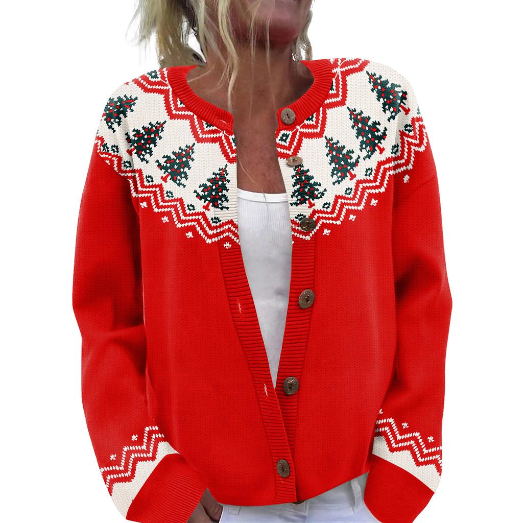 Women'S Christmas Sweater Cute Fun Christmas Sweater Fall And Winter Long Sleeve Knitted Sweater